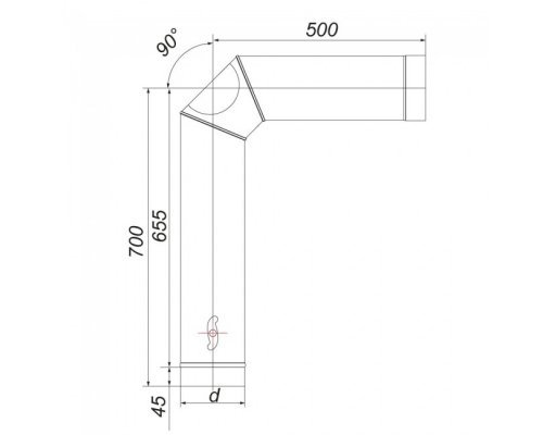 Элемент подключения Вулкан VBR D120, нерж., черный